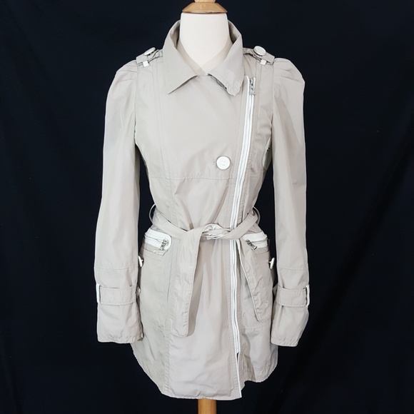 RUDSAK Jackets & Blazers - Rudsak Ladies Trench Coat Chino Beige Front Zip S